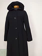 Abrigo Largo Negro con Gorro 100% Lana Talla 40 - Miniatura 5