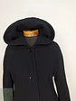 Abrigo Largo Negro con Gorro 100% Lana Talla 40 - Miniatura 8