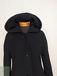 Abrigo Largo Negro con Gorro 100% Lana Talla 40 - Miniatura 9