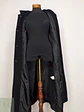 Abrigo Largo Negro con Gorro 100% Lana Talla 40 - Miniatura 11