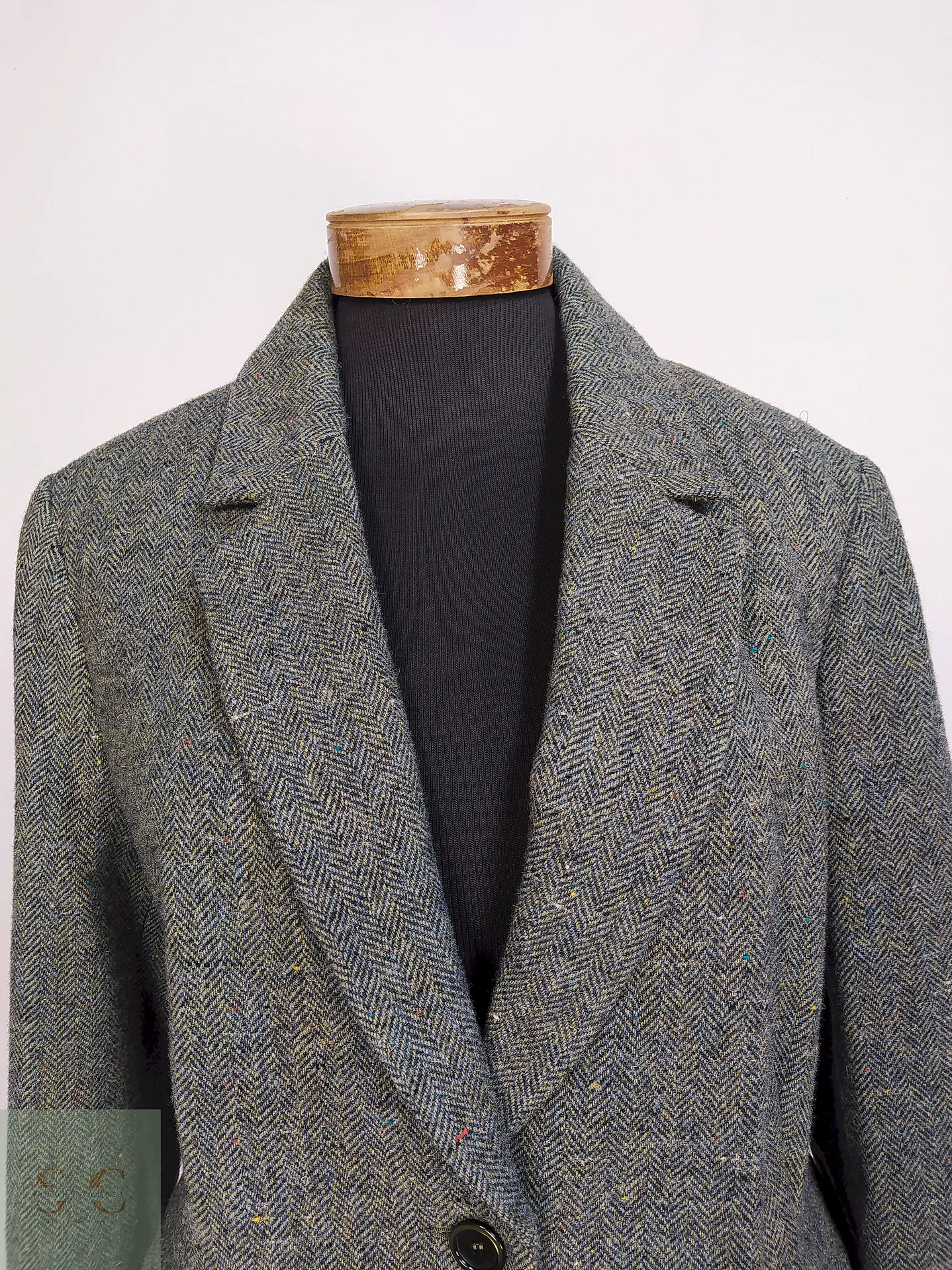 Blazer Verde Mona 100% Lana Espiga Talla 46 7