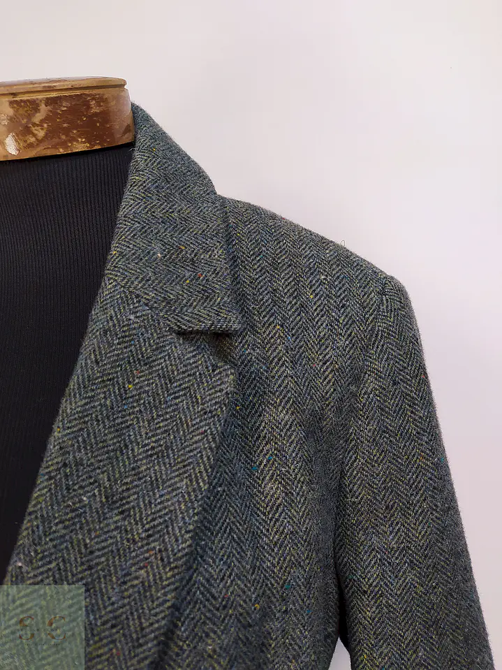Blazer Verde Mona 100% Lana Espiga Talla 46 8