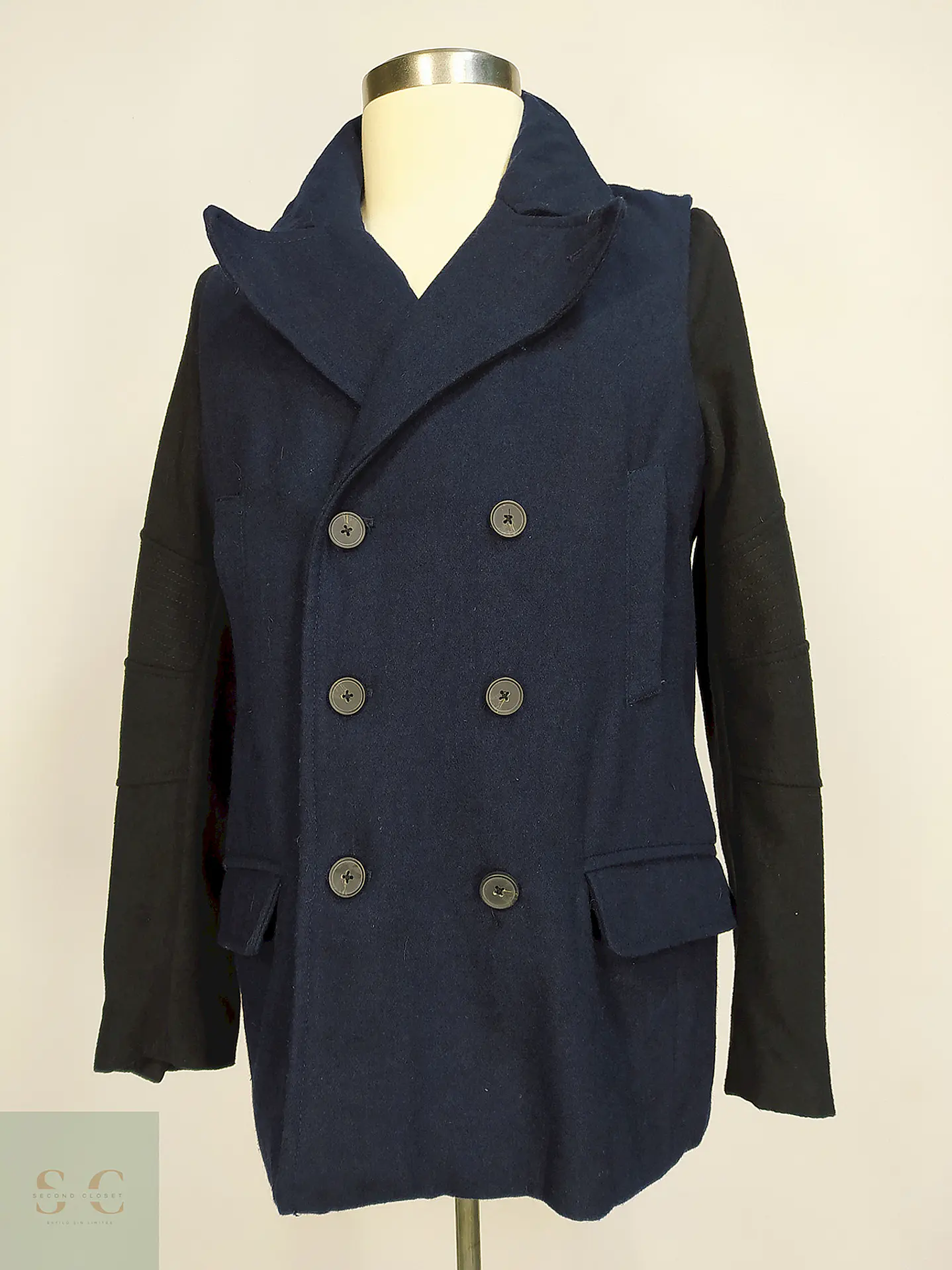 Marinero Azul y Negro Coesive & Co 50% Lana Talla SM 1