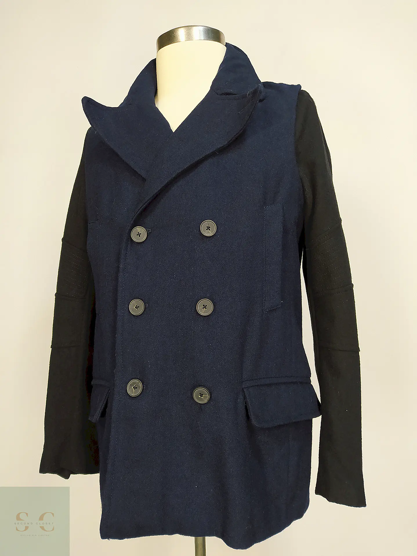 Marinero Azul y Negro Coesive & Co 50% Lana Talla SM 3