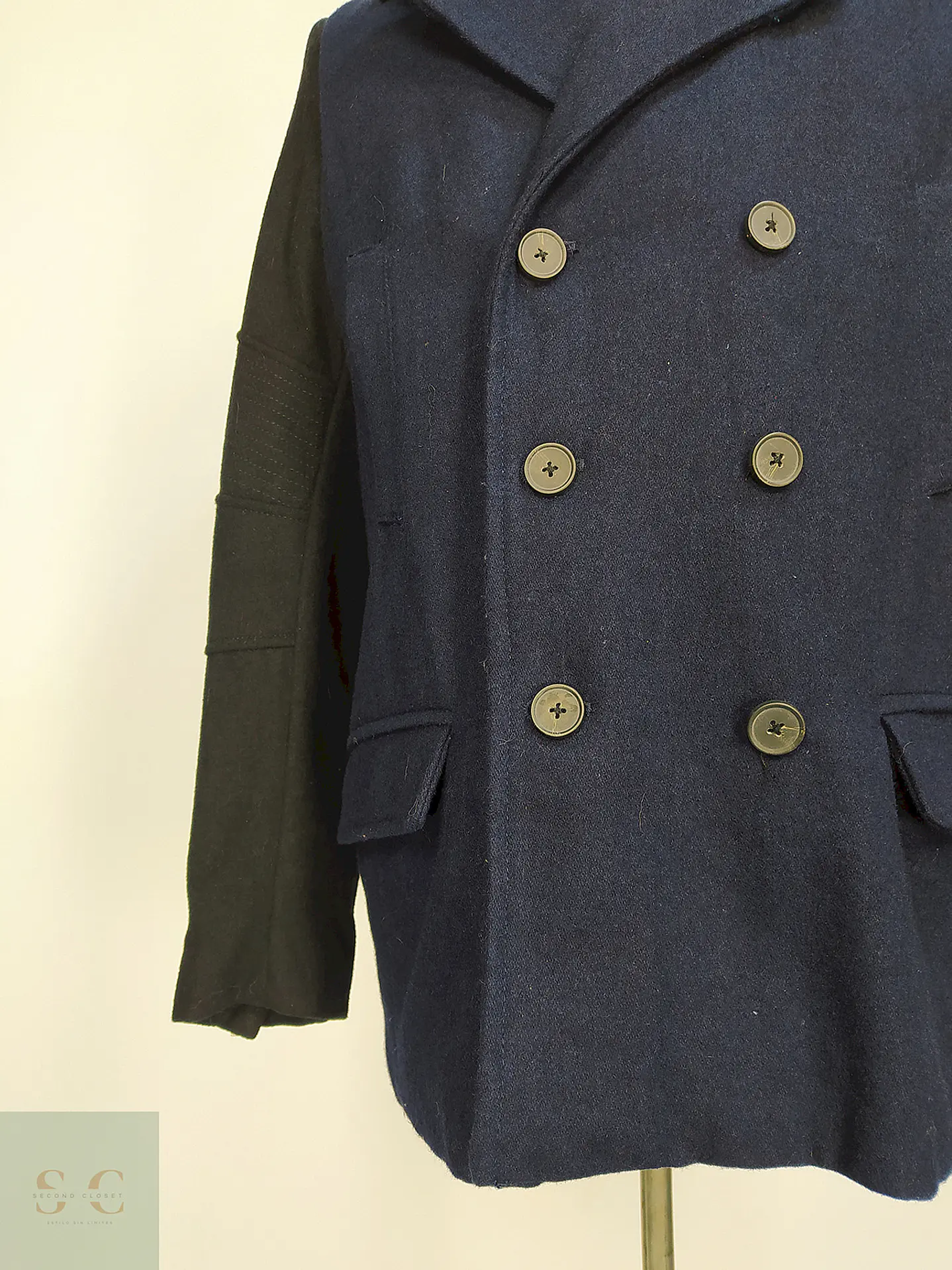 Marinero Azul y Negro Coesive & Co 50% Lana Talla SM 4