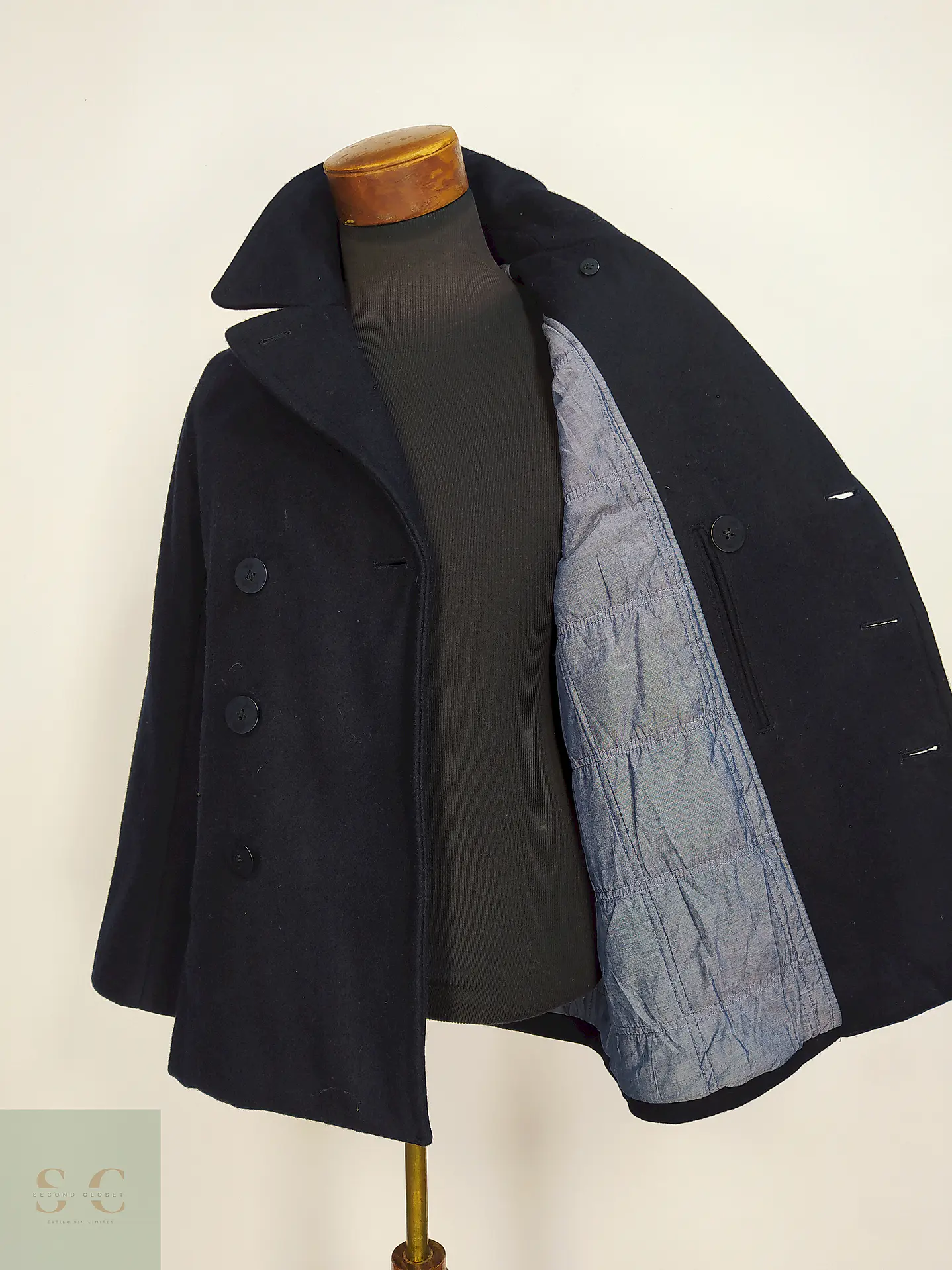 Marinero Azul Gap 60% Lana Gruesa Reciclada Talla S 17