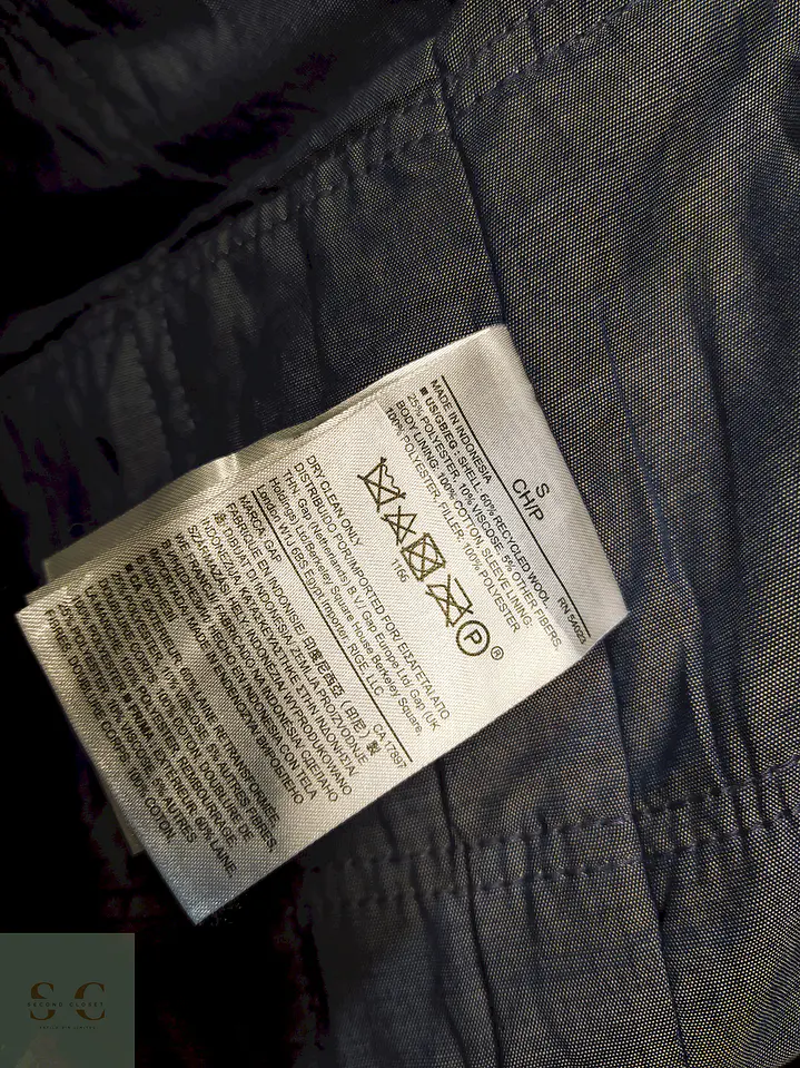 Marinero Azul Gap 60% Lana Gruesa Reciclada Talla S 18
