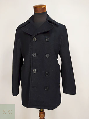 Marinero Azul Oscuro Aberdeen Hecho en USA 80% Lana Talla ML