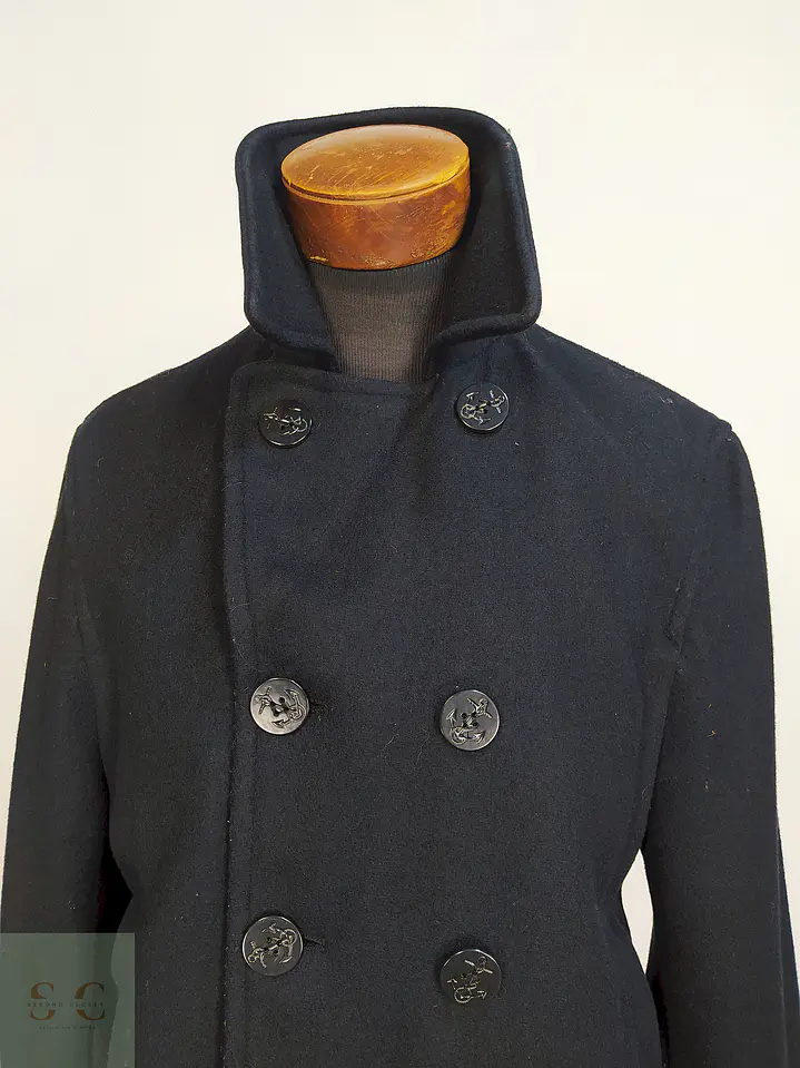 Marinero Azul Oscuro Aberdeen Hecho en USA 80% Lana Talla ML 7