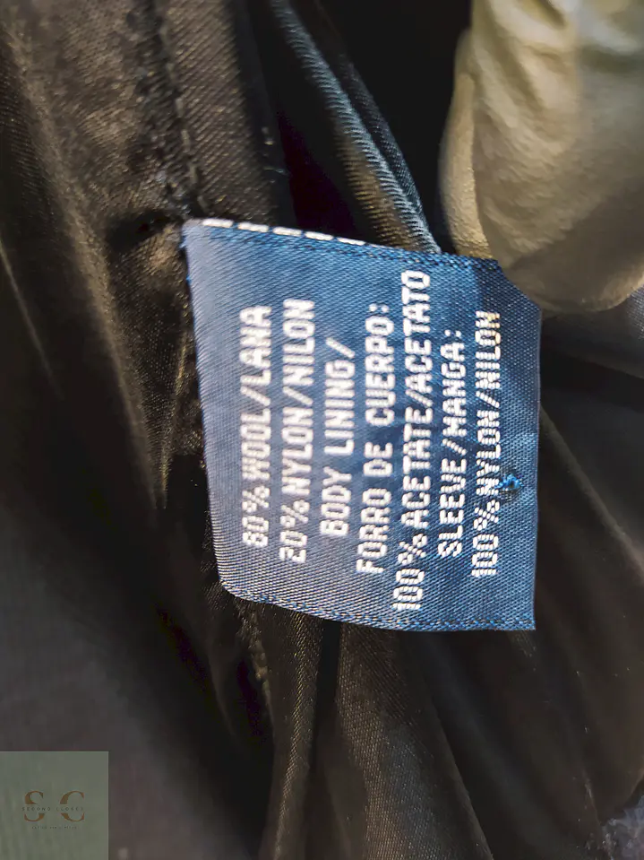 Marinero Azul Oscuro Aberdeen Hecho en USA 80% Lana Talla ML 11