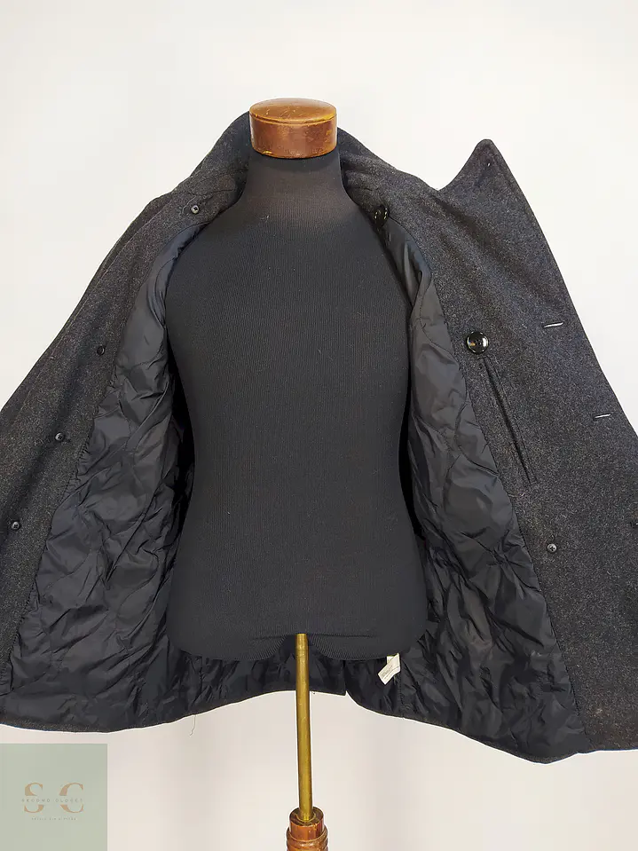Abrigo Cruzado Plomo GAP 80% Lana Talla SM 14