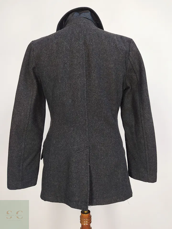 Abrigo Cruzado Plomo GAP 80% Lana Talla SM 15