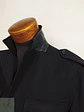 Chaqueta Negra Cole Haan 100% Lana Detalles Cuero Talla M - Miniatura 6
