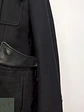 Chaqueta Negra Cole Haan 100% Lana Detalles Cuero Talla M - Miniatura 8