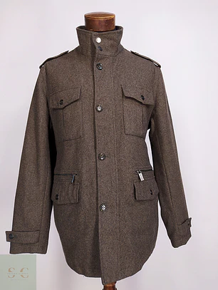 Abrigo Chaqueta Café Michael Kors Talla L