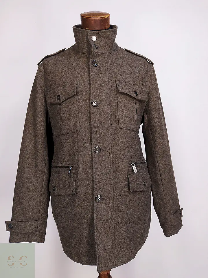 Abrigo Chaqueta Café Michael Kors Talla L 1