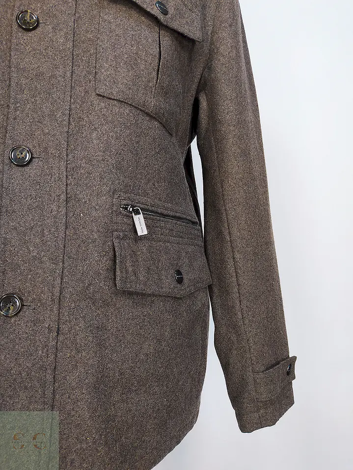 Abrigo Chaqueta Café Michael Kors Talla L 4