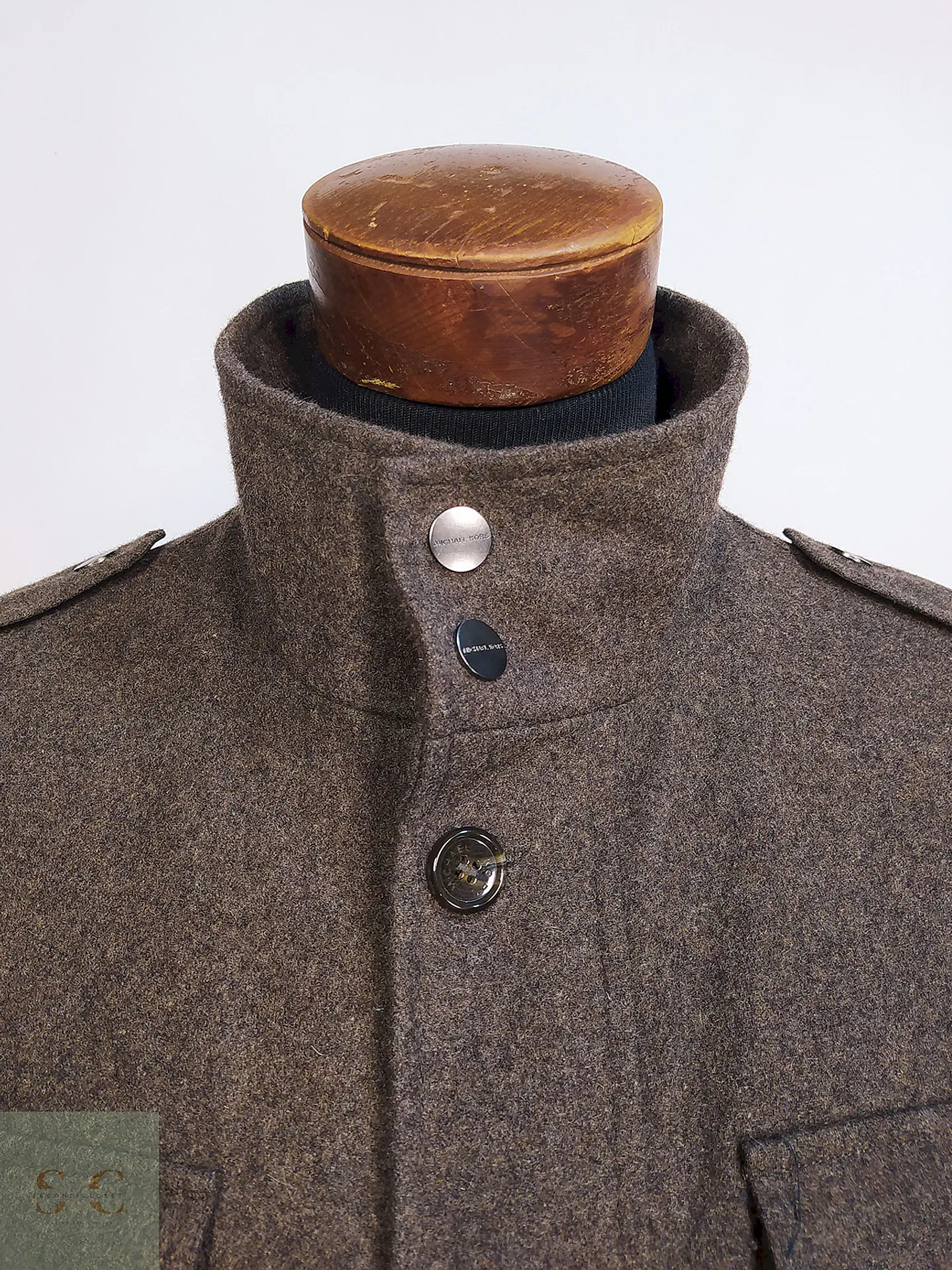 Abrigo Chaqueta Café Michael Kors Talla L 7
