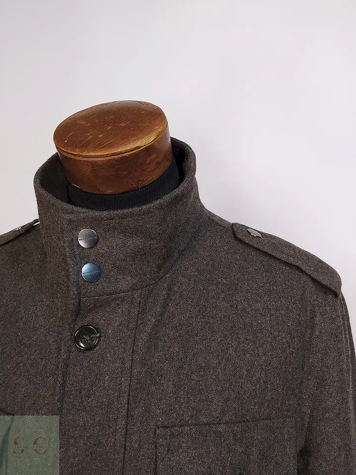 Abrigo Chaqueta Café Michael Kors Talla L 8