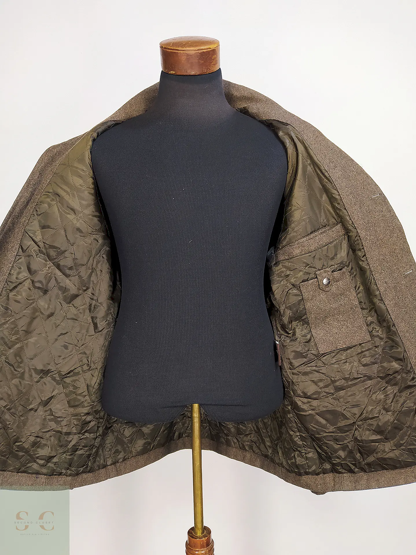 Abrigo Chaqueta Café Michael Kors Talla L 13