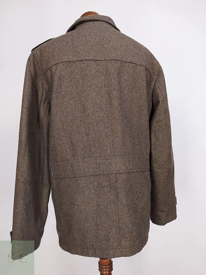 Abrigo Chaqueta Café Michael Kors Talla L 14
