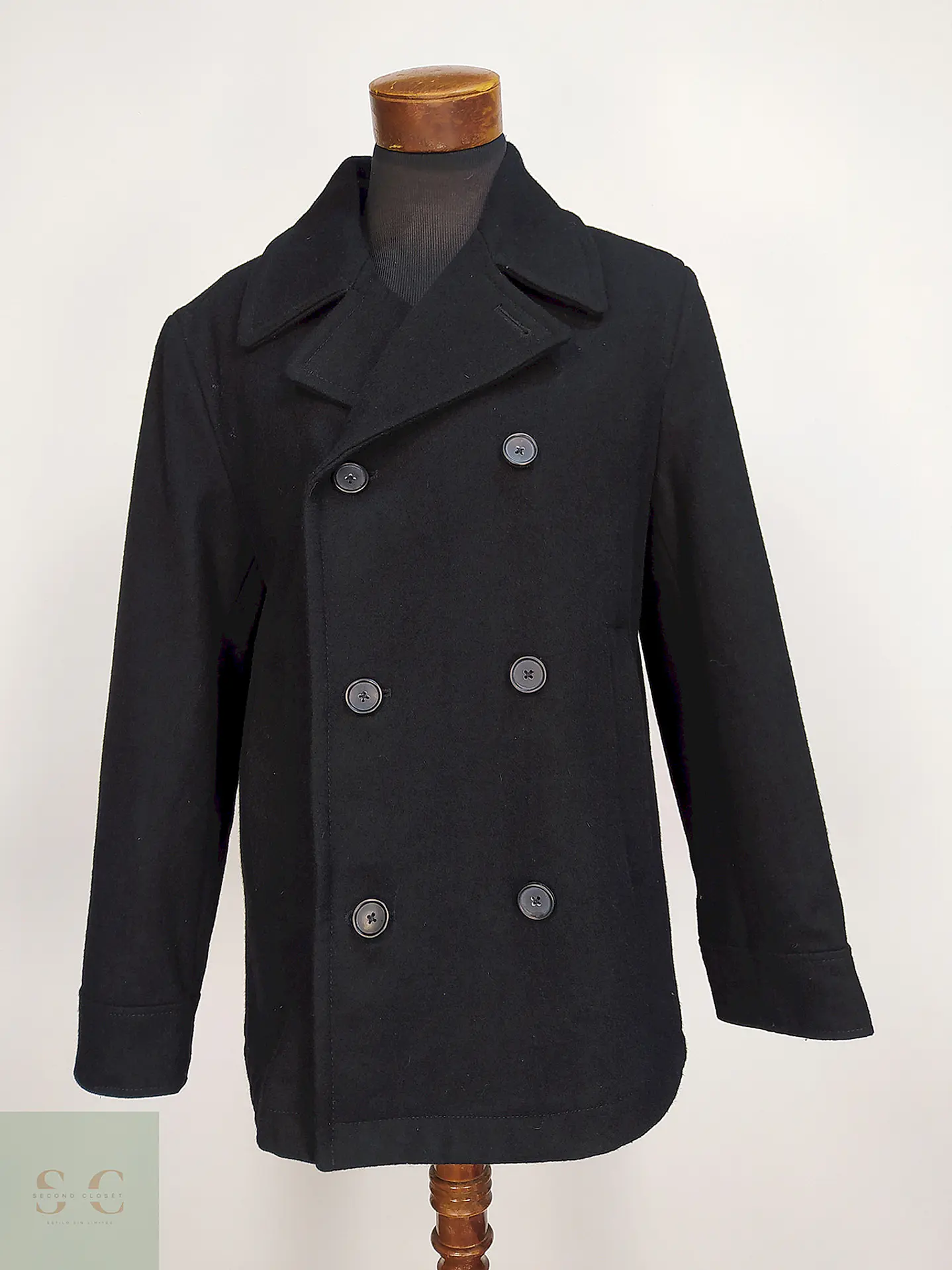 Marinero Negro Merona 60% Lana Talla L 1