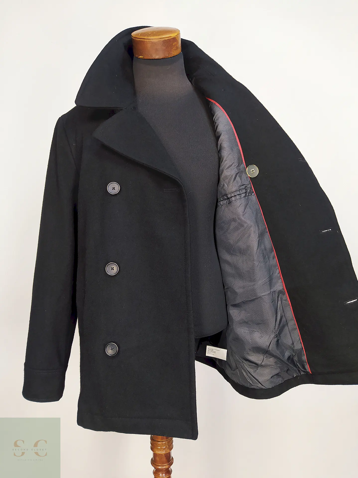 Marinero Negro Merona 60% Lana Talla L 9