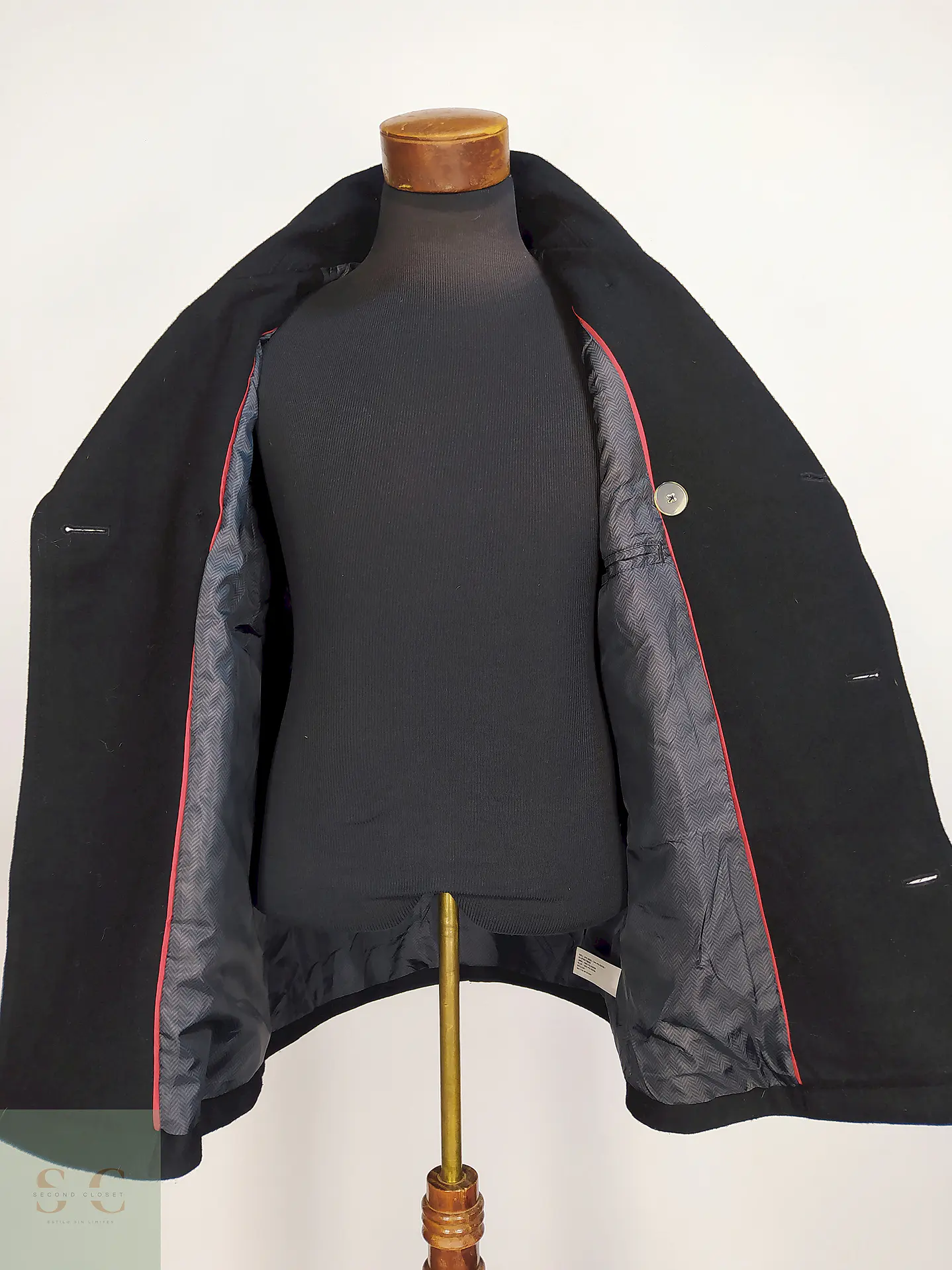 Marinero Negro Merona 60% Lana Talla L 11