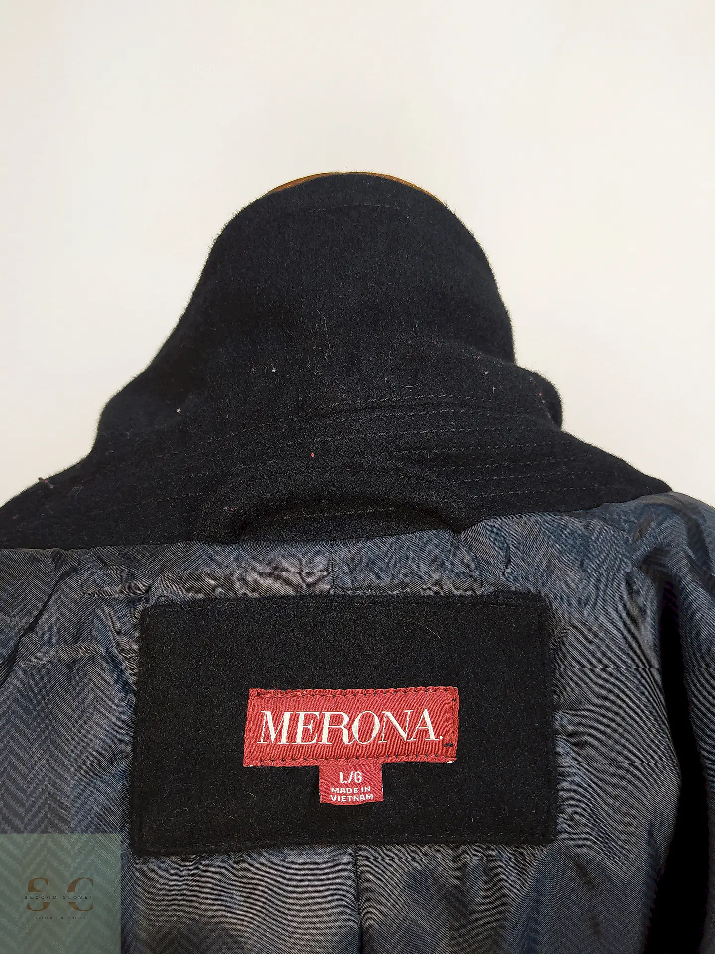 Marinero Negro Merona 60% Lana Talla L 13