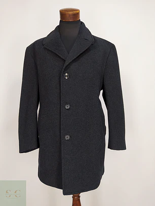 Abrigo London Fog Plomo Lana Talla XL