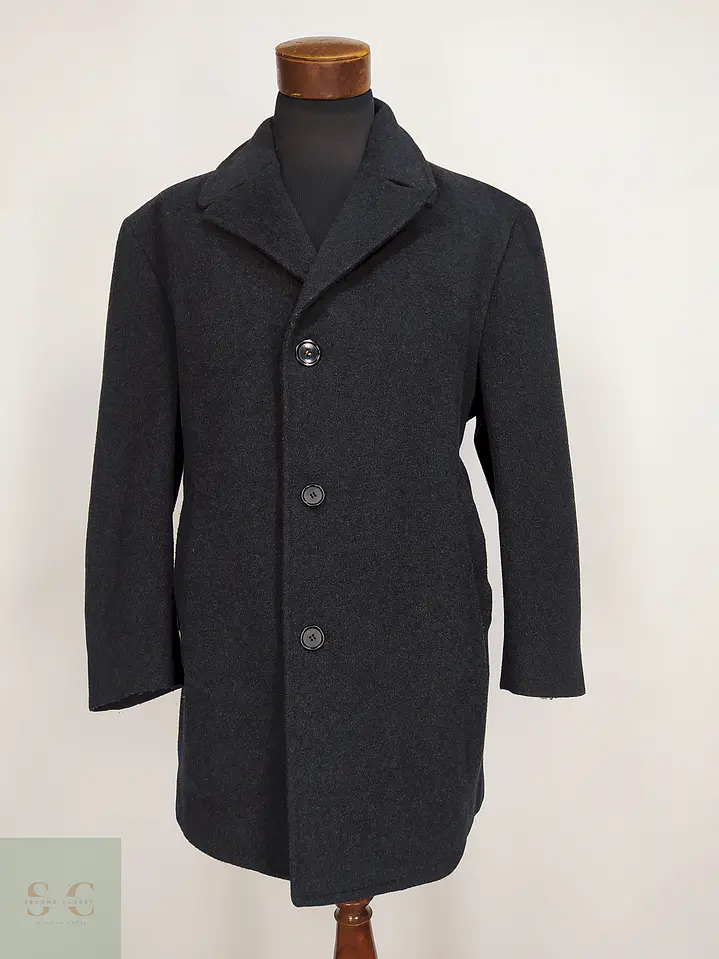 Abrigo London Fog Plomo Lana Talla XL 1