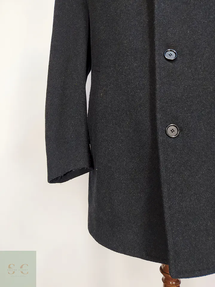 Abrigo London Fog Plomo Lana Talla XL 2