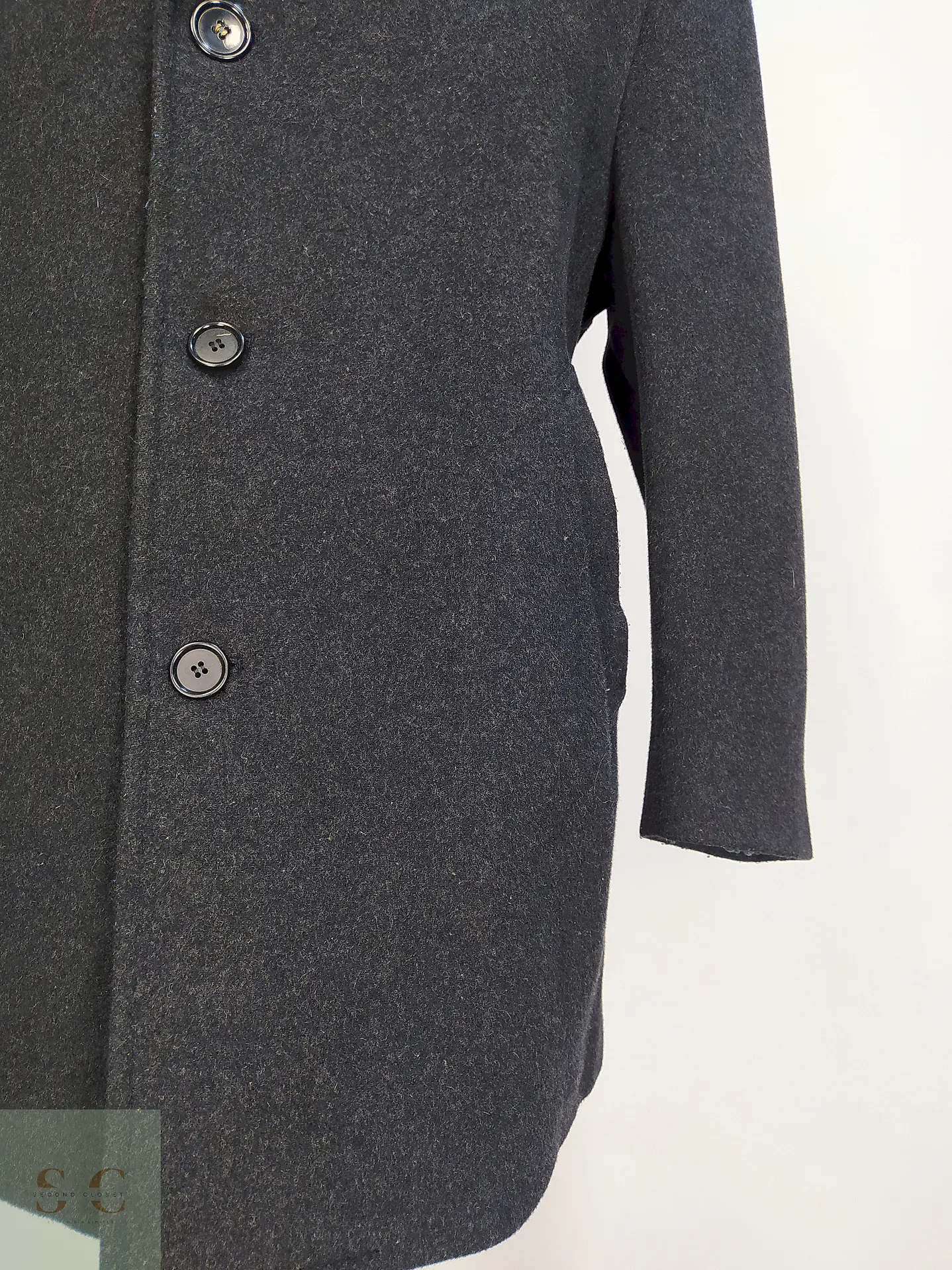 Abrigo London Fog Plomo Lana Talla XL 3