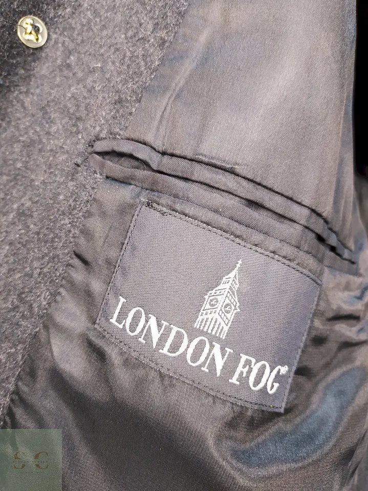 Abrigo London Fog Plomo Lana Talla XL 9
