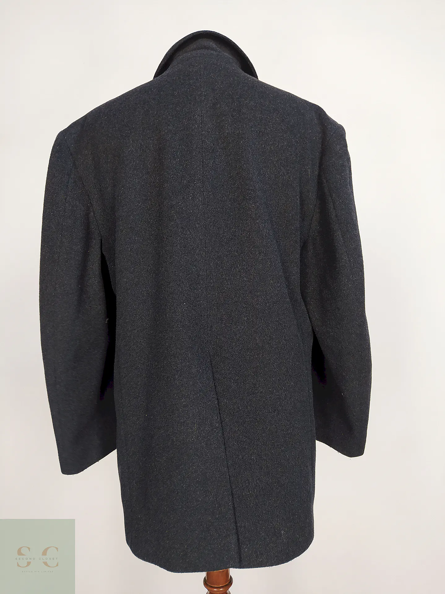 Abrigo London Fog Plomo Lana Talla XL 11