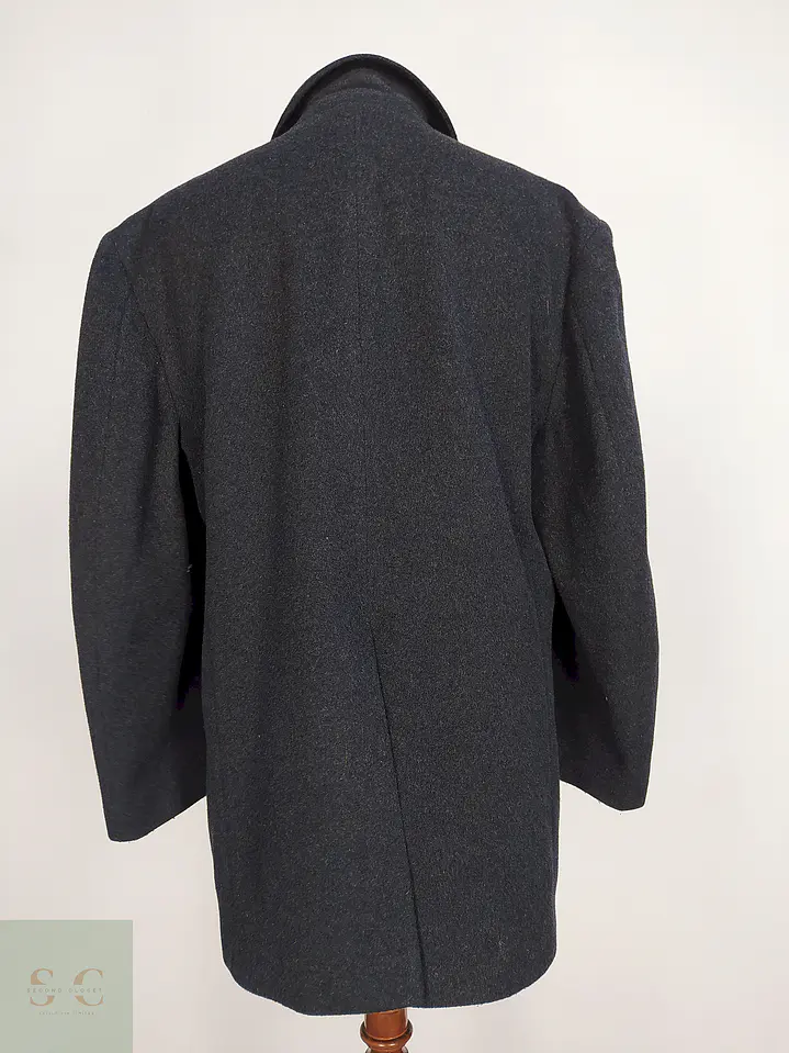 Abrigo London Fog Plomo Lana Talla XL 11