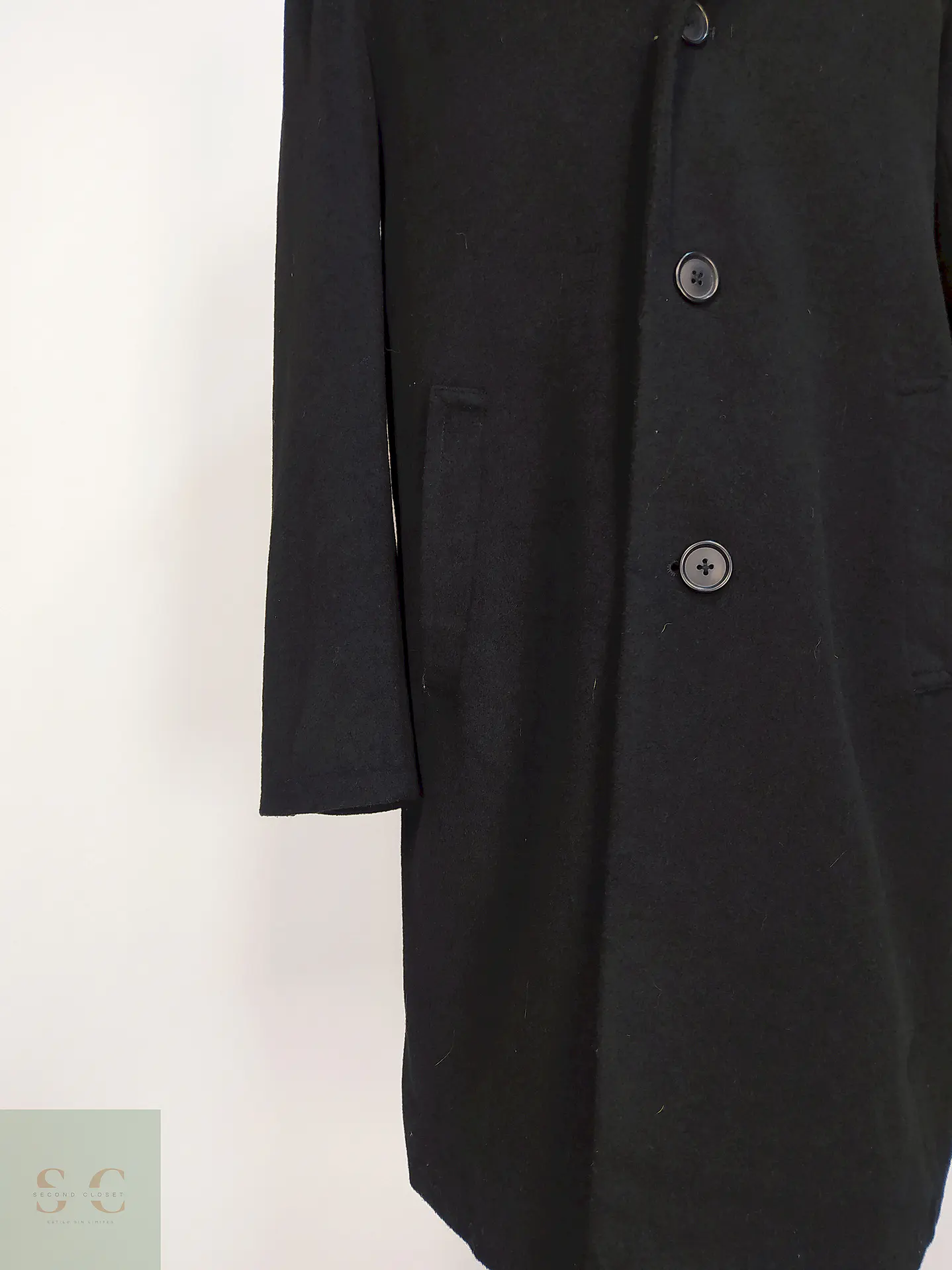 Abrigo Negro Jos A Bank 60% Lana Talla L 2