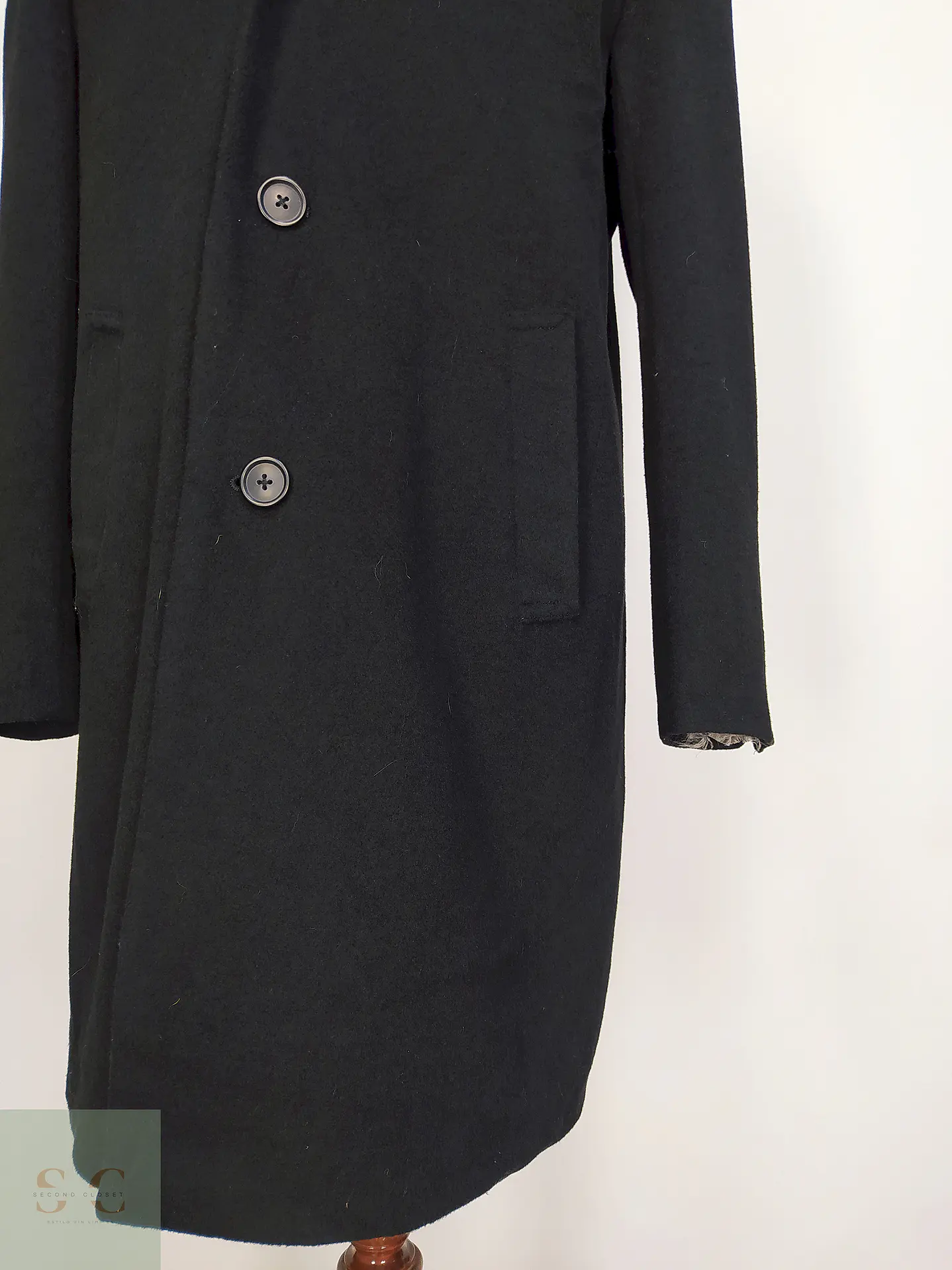 Abrigo Negro Jos A Bank 60% Lana Talla L 3