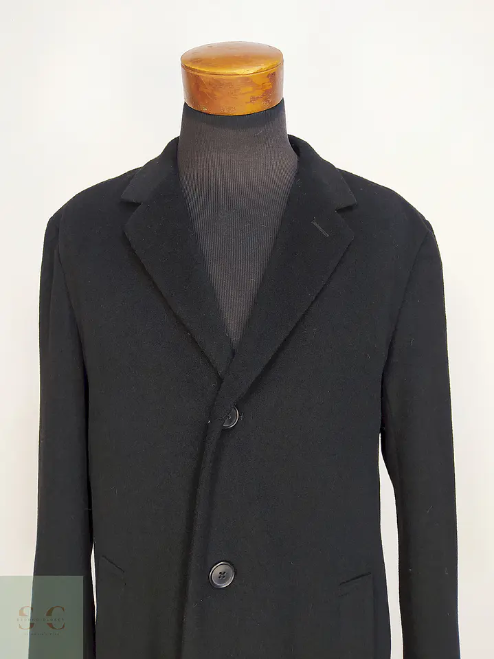 Abrigo Negro Jos A Bank 60% Lana Talla L 5