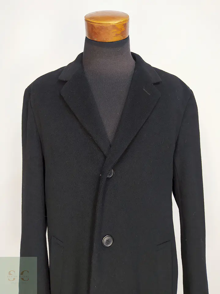 Abrigo Negro Jos A Bank 60% Lana Talla L 6