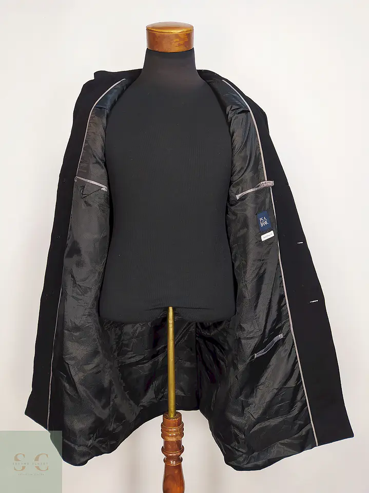 Abrigo Negro Jos A Bank 60% Lana Talla L 10