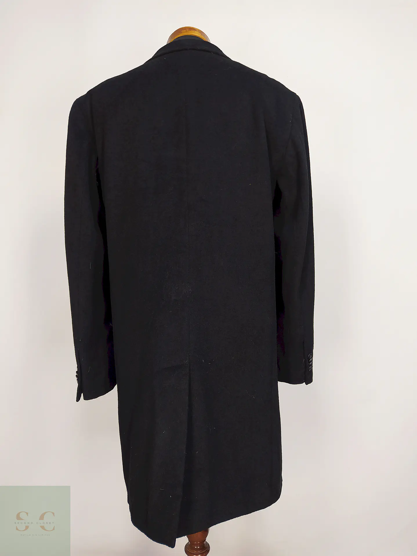 Abrigo Negro Jos A Bank 60% Lana Talla L 11