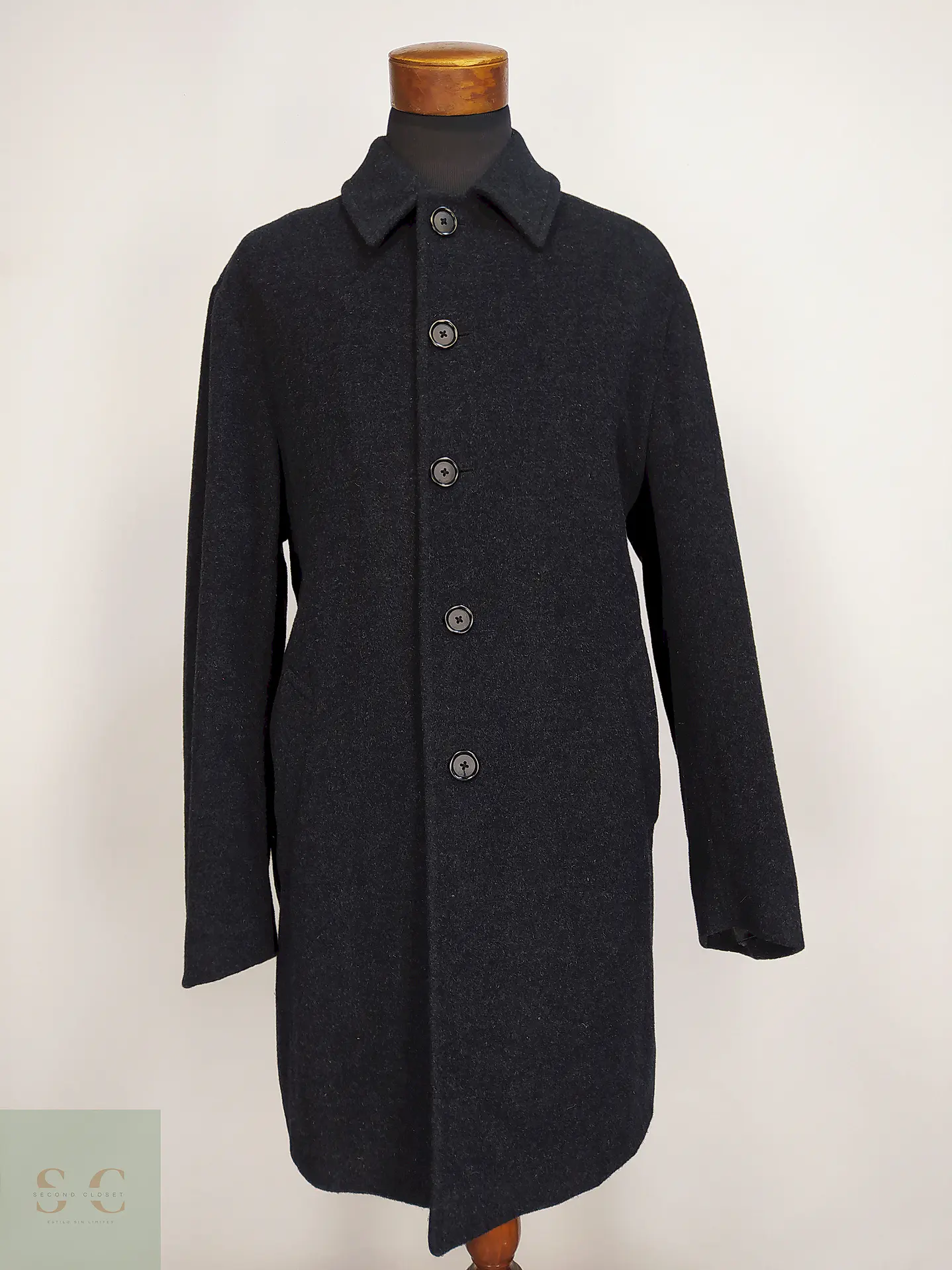 Abrigo Plomo Stafford 80% Lana Talla XL 1