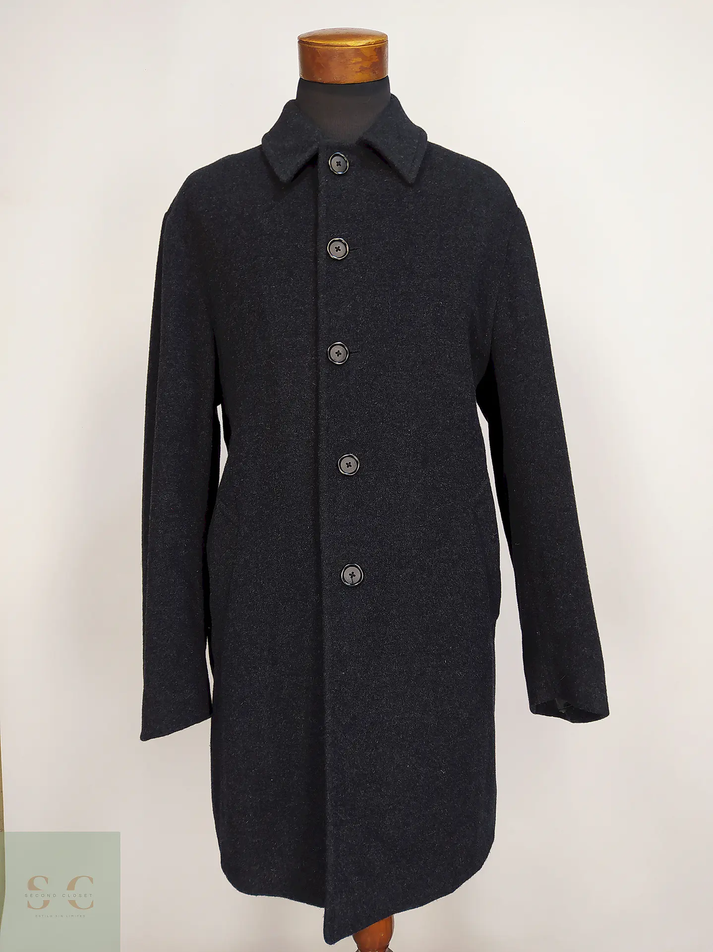 Abrigo Plomo Stafford 80% Lana Talla XL 2