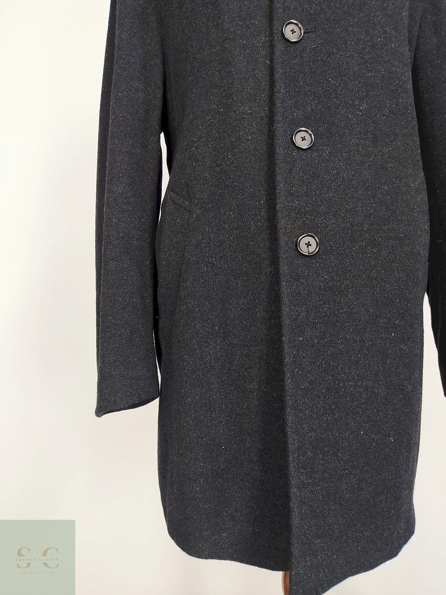 Abrigo Plomo Stafford 80% Lana Talla XL 3