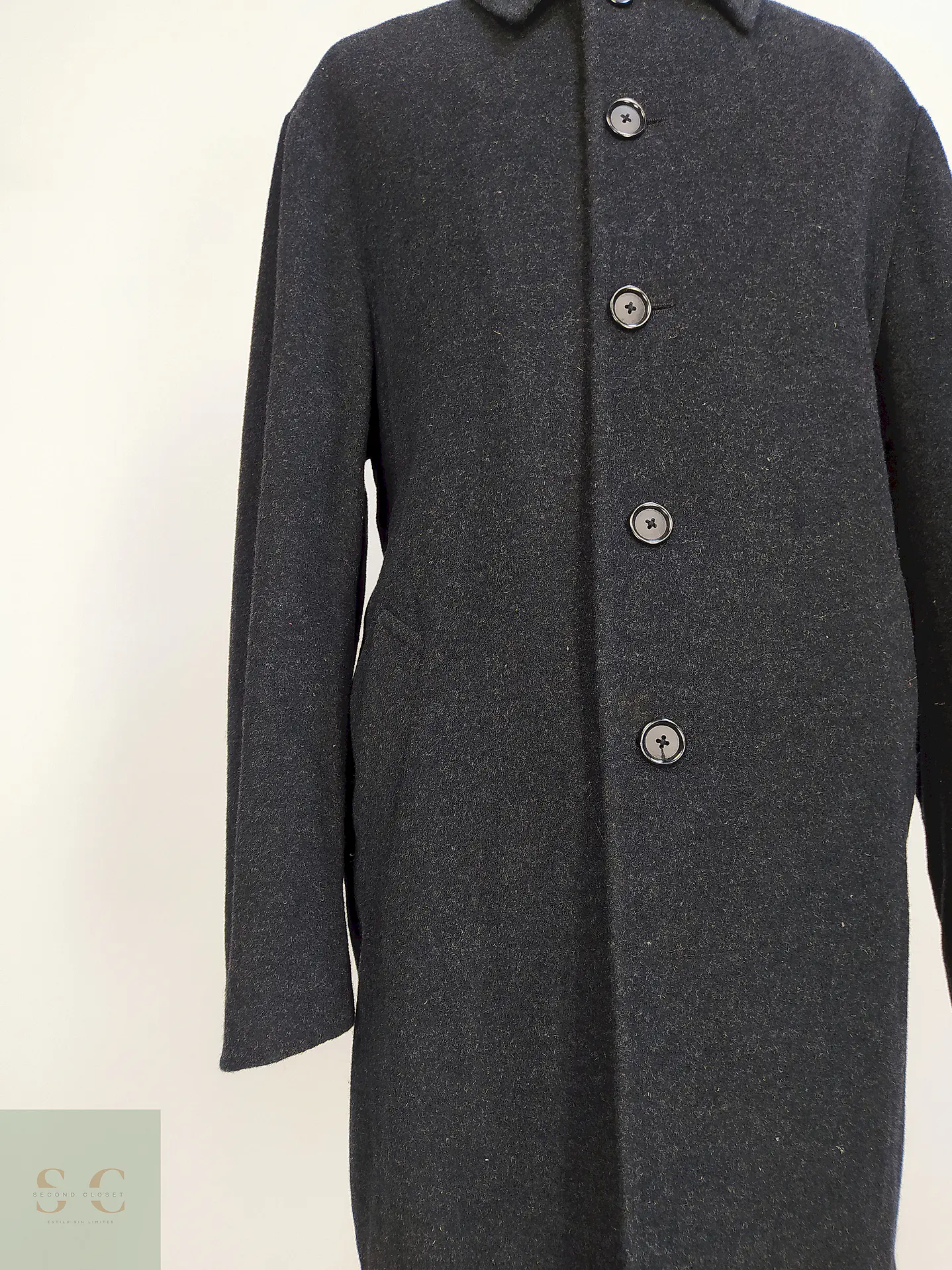 Abrigo Plomo Stafford 80% Lana Talla XL 5