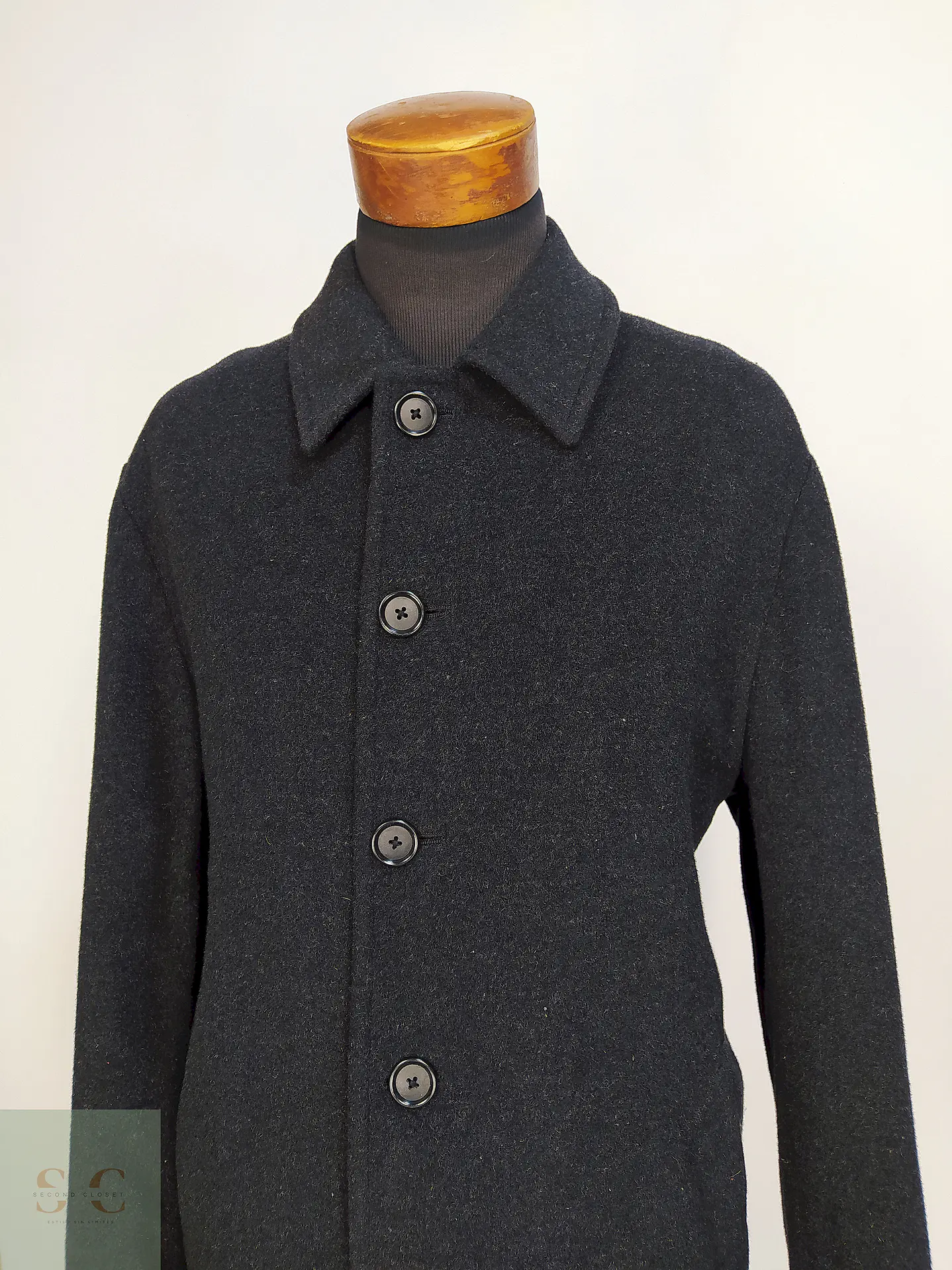 Abrigo Plomo Stafford 80% Lana Talla XL 8