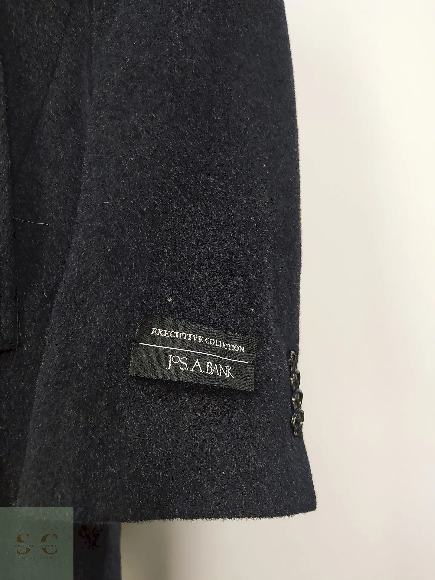 Abrigo Jos A Bank Plomo 60% Lana Talla L 4