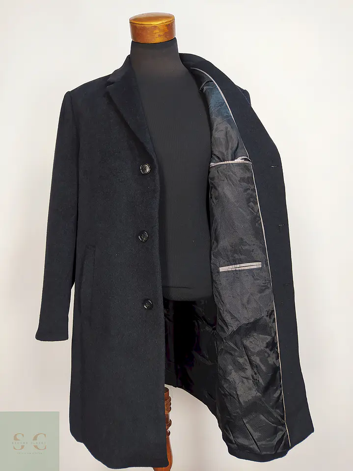 Abrigo Jos A Bank Plomo 60% Lana Talla L 10