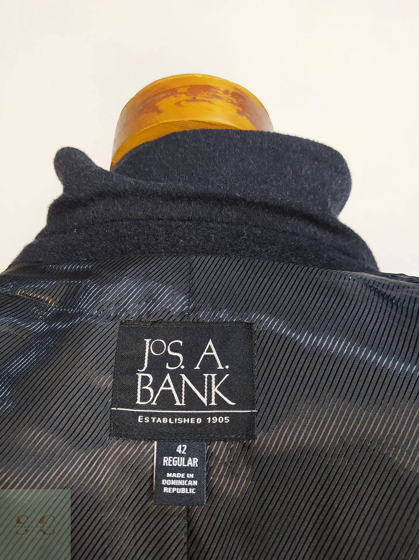 Abrigo Jos A Bank Plomo 60% Lana Talla L 13